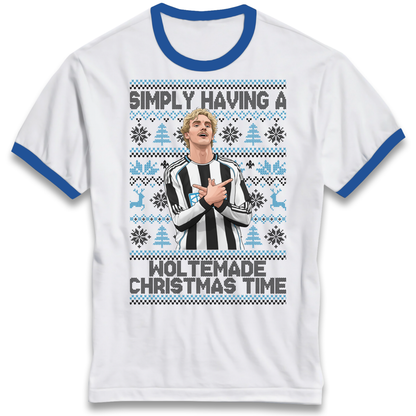 Newcastle united Christmas Ringer T Shirt