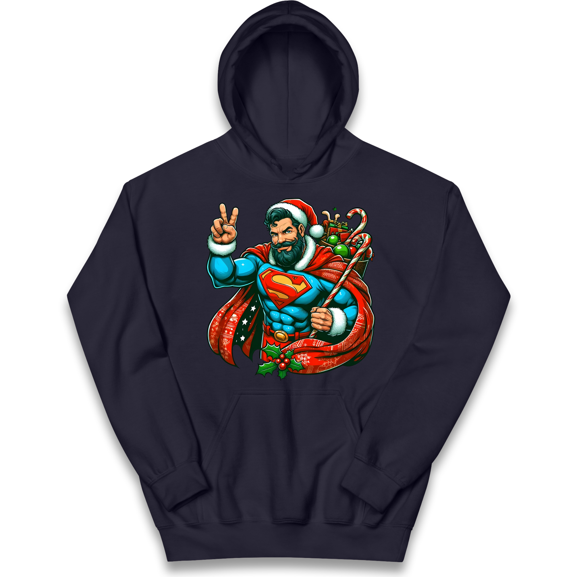 Superman Santa kids hoodie