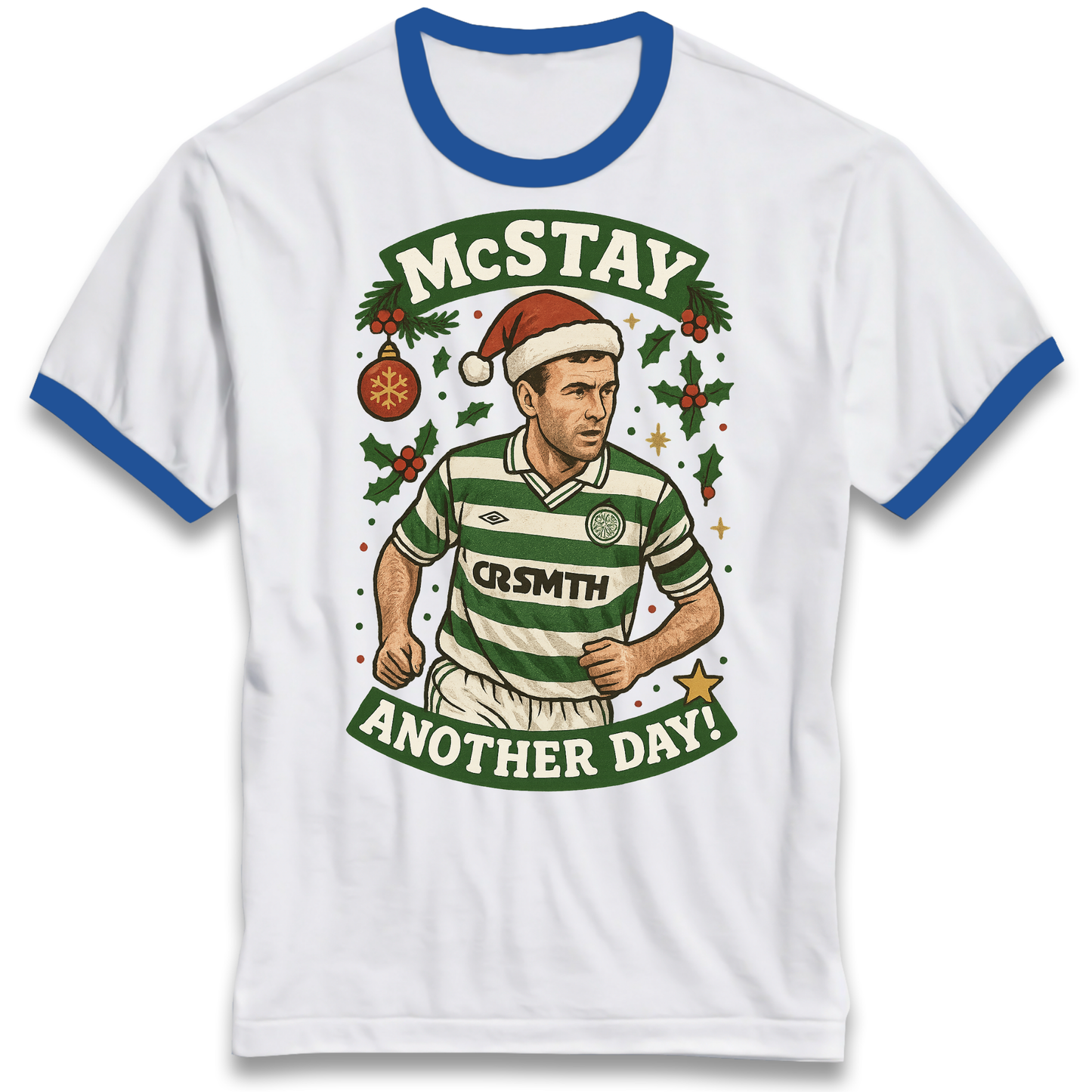 Paul McStay Celtic Christmas Ringer T Shirt
