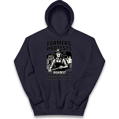 Farmers’ Protests Against Agricultural Inheritance Tax kids hoodie