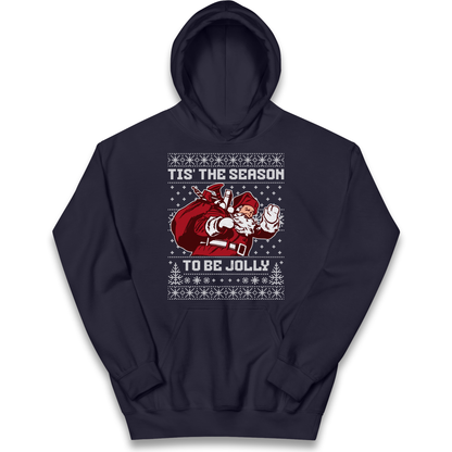 Tis The Season To Be Jolly Christmas kids hoodie