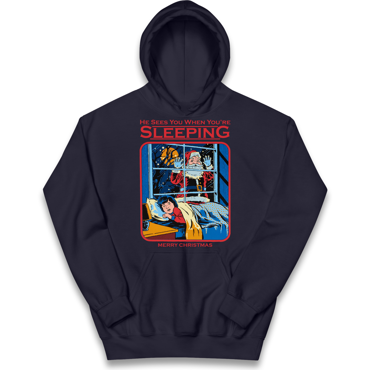 Creepy Santa Claus Christmas kids hoodie