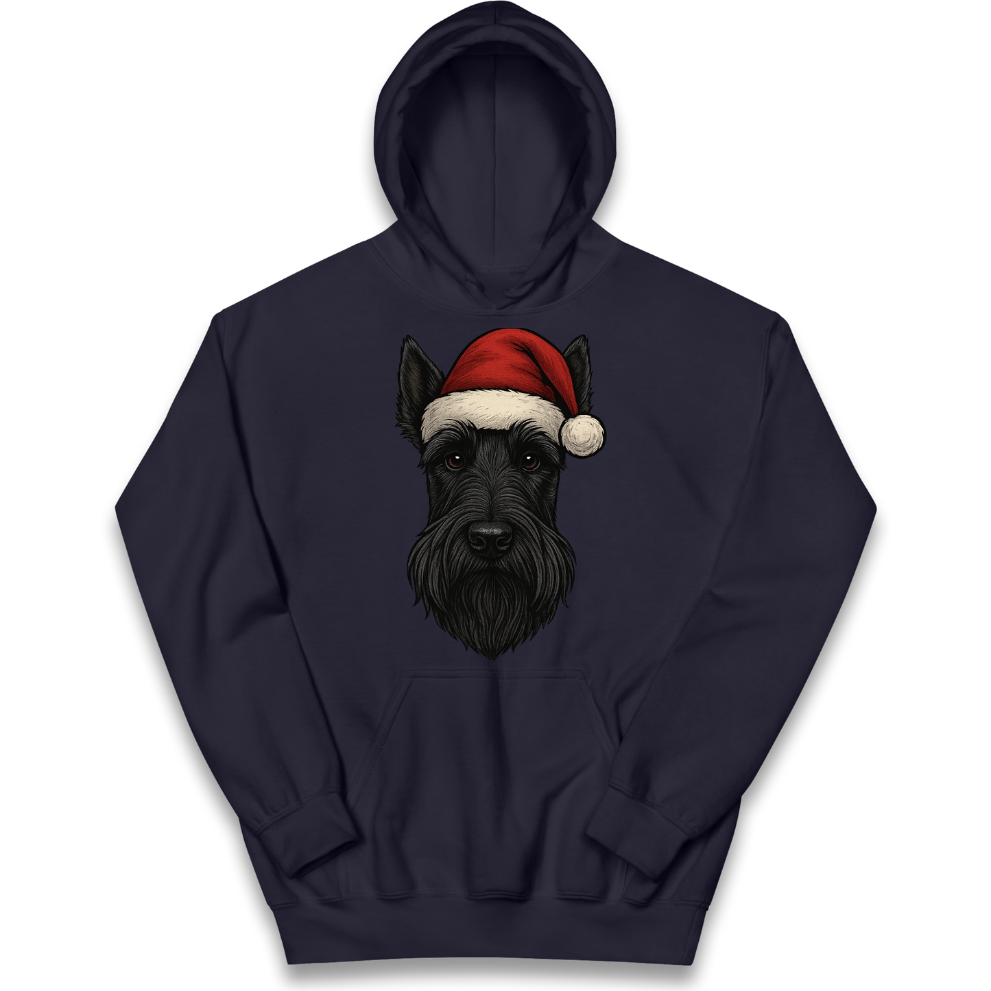 Scottish Terrier Face Christmas kids hoodie