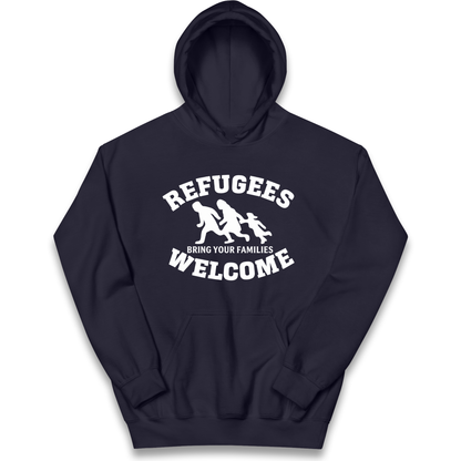 Welcome Refugees kids hoodie