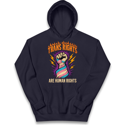 Trans Rights Are Human Rights kids hoodie
