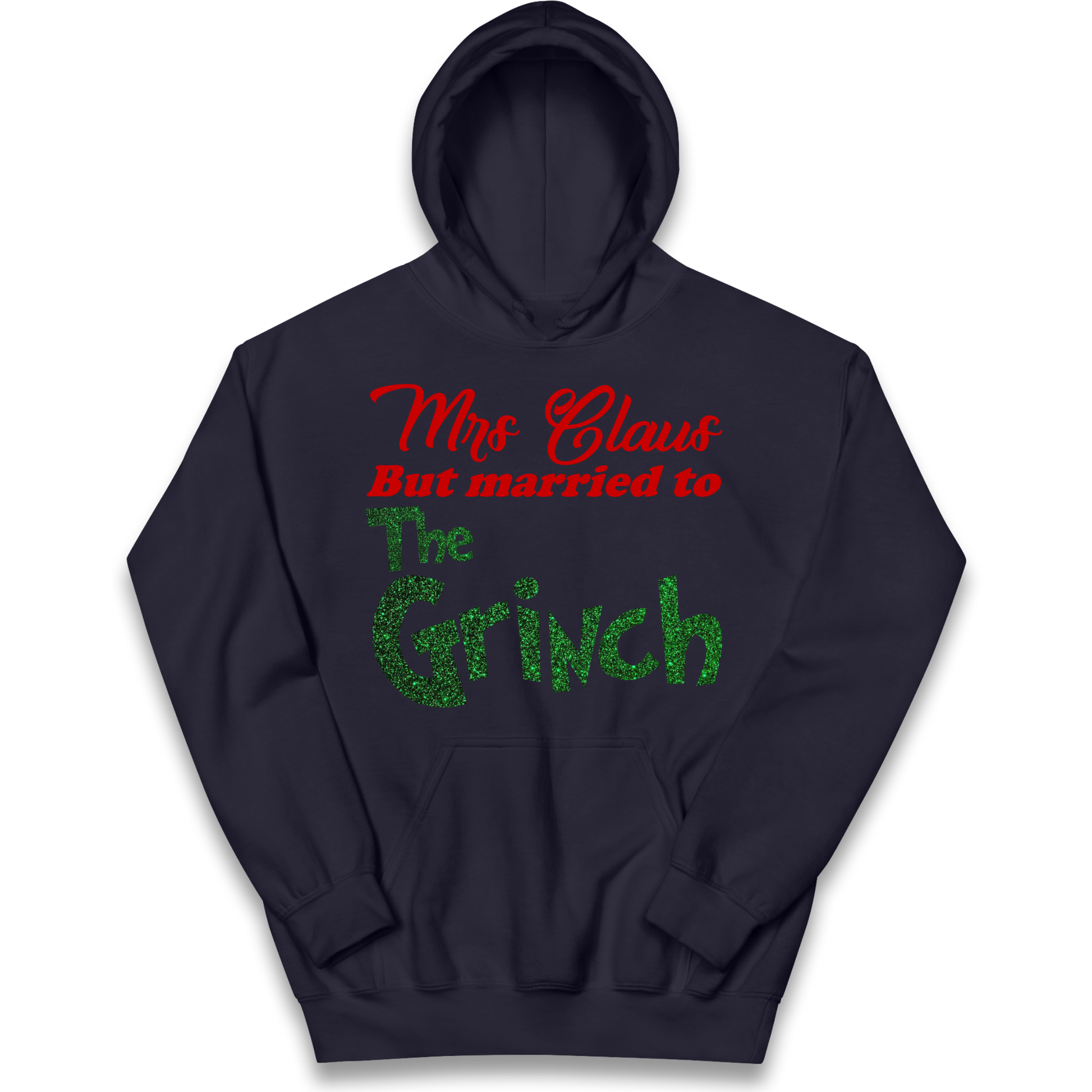 Mrs Claus But Married To The Grinch Christmas kids hoodie