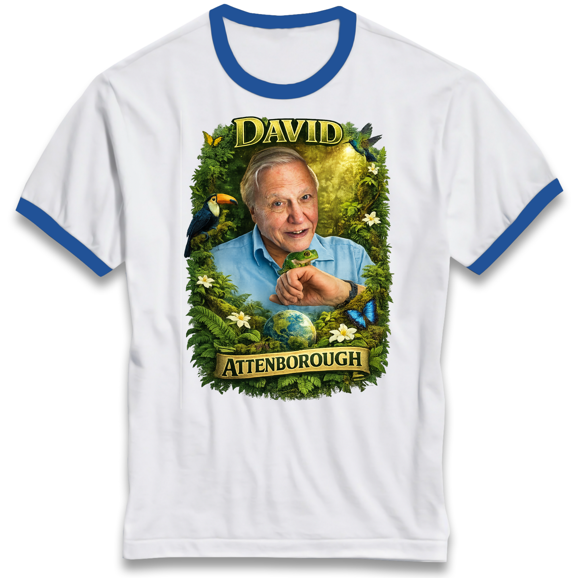 David Attenborough Ringer T Shirt