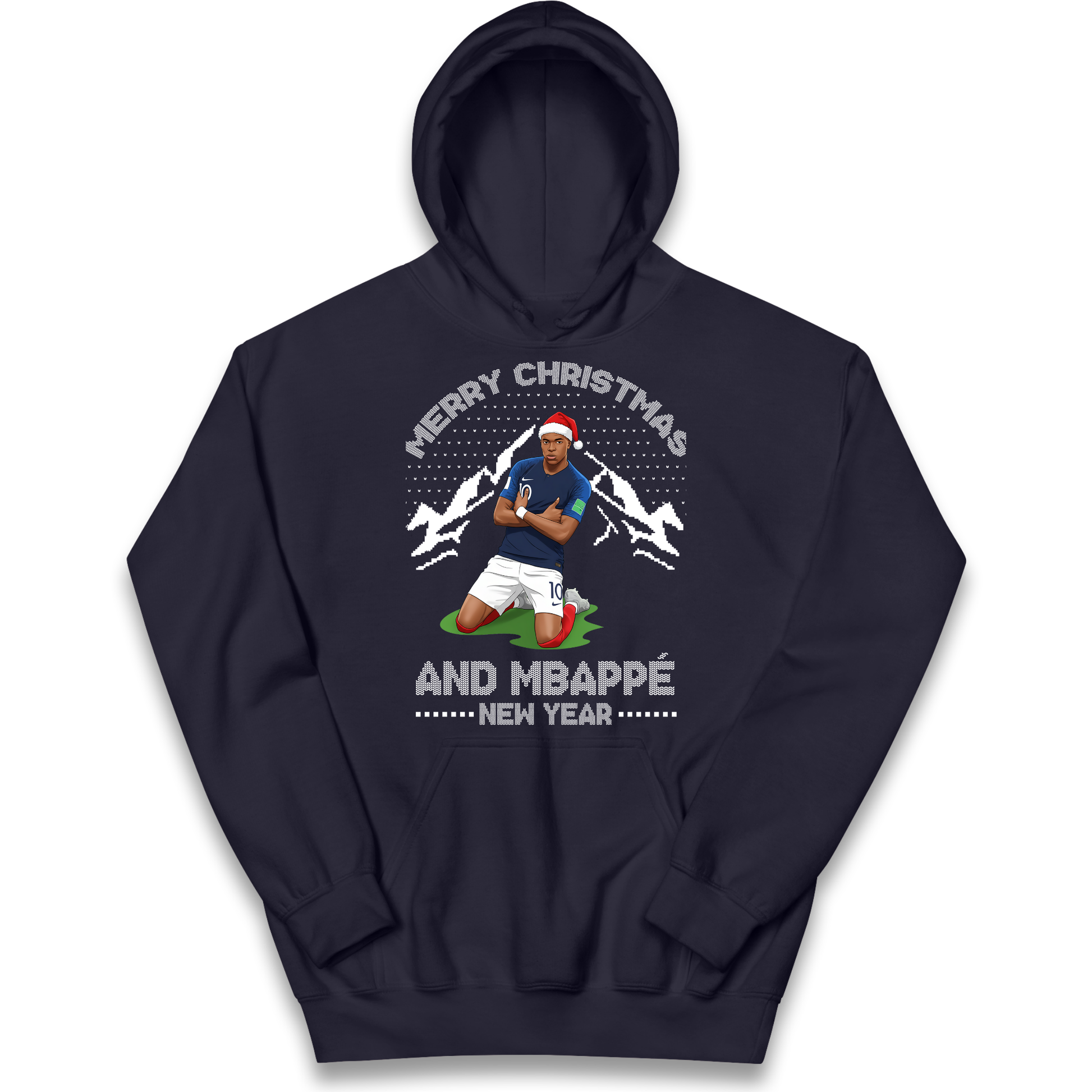 Mbappe Christmas Kids Hoodie