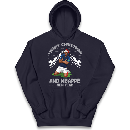 Mbappe Christmas Kids Hoodie