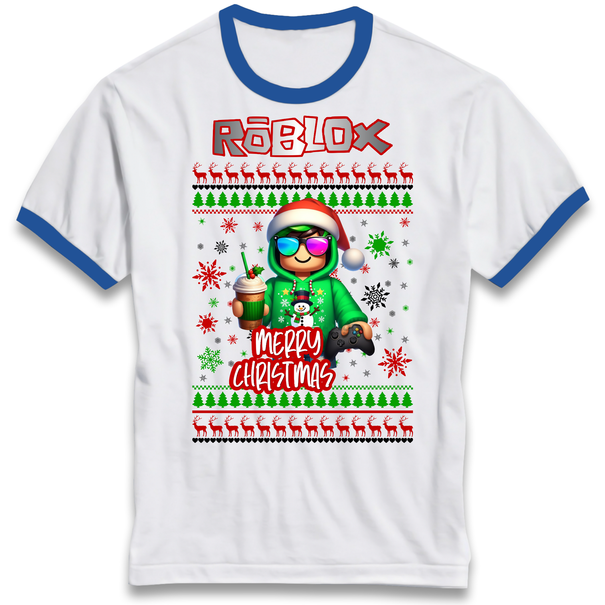 Roblox Merry Christmas Ringer T Shirt