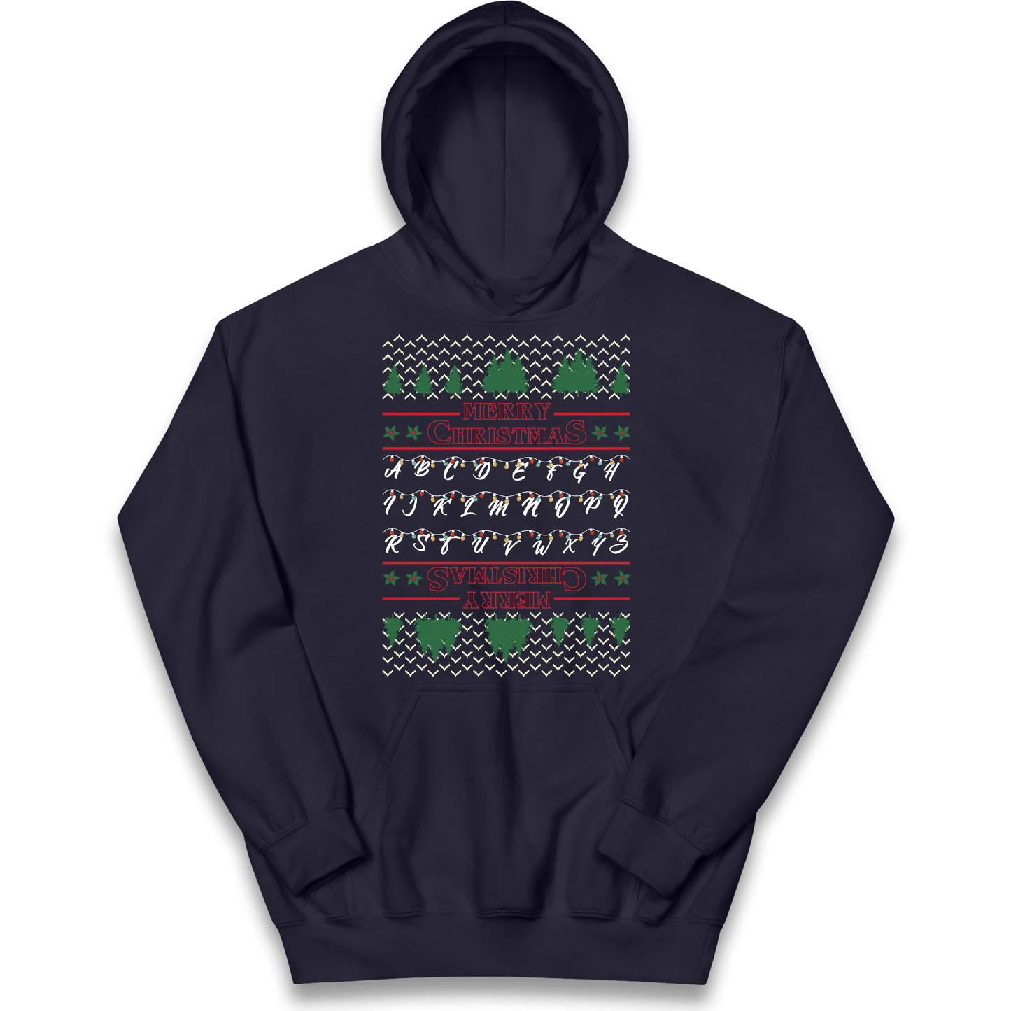 stranger things christmas jumper Kids Hoodie