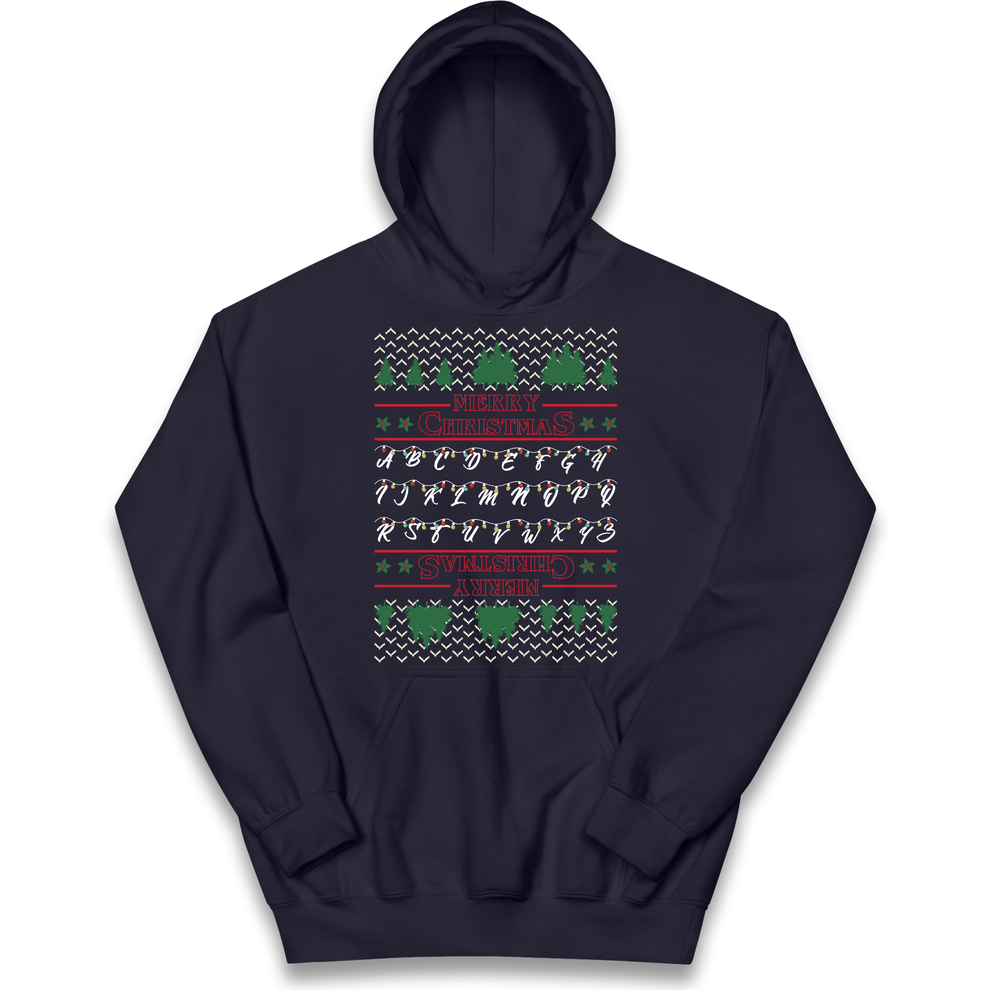 stranger things christmas jumper Kids Hoodie