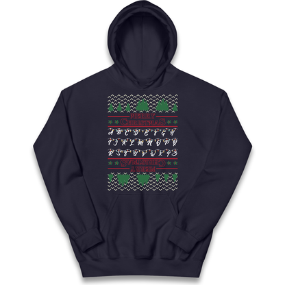stranger things christmas jumper Kids Hoodie