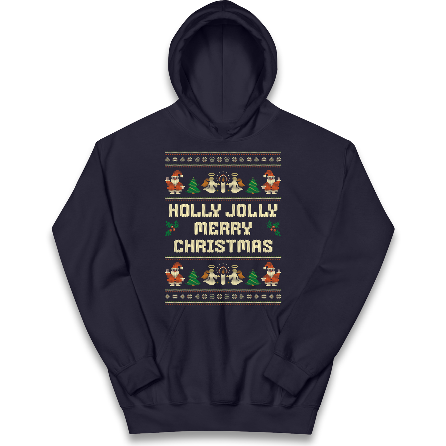Holly Jolly Merry Christmas kids hoodie