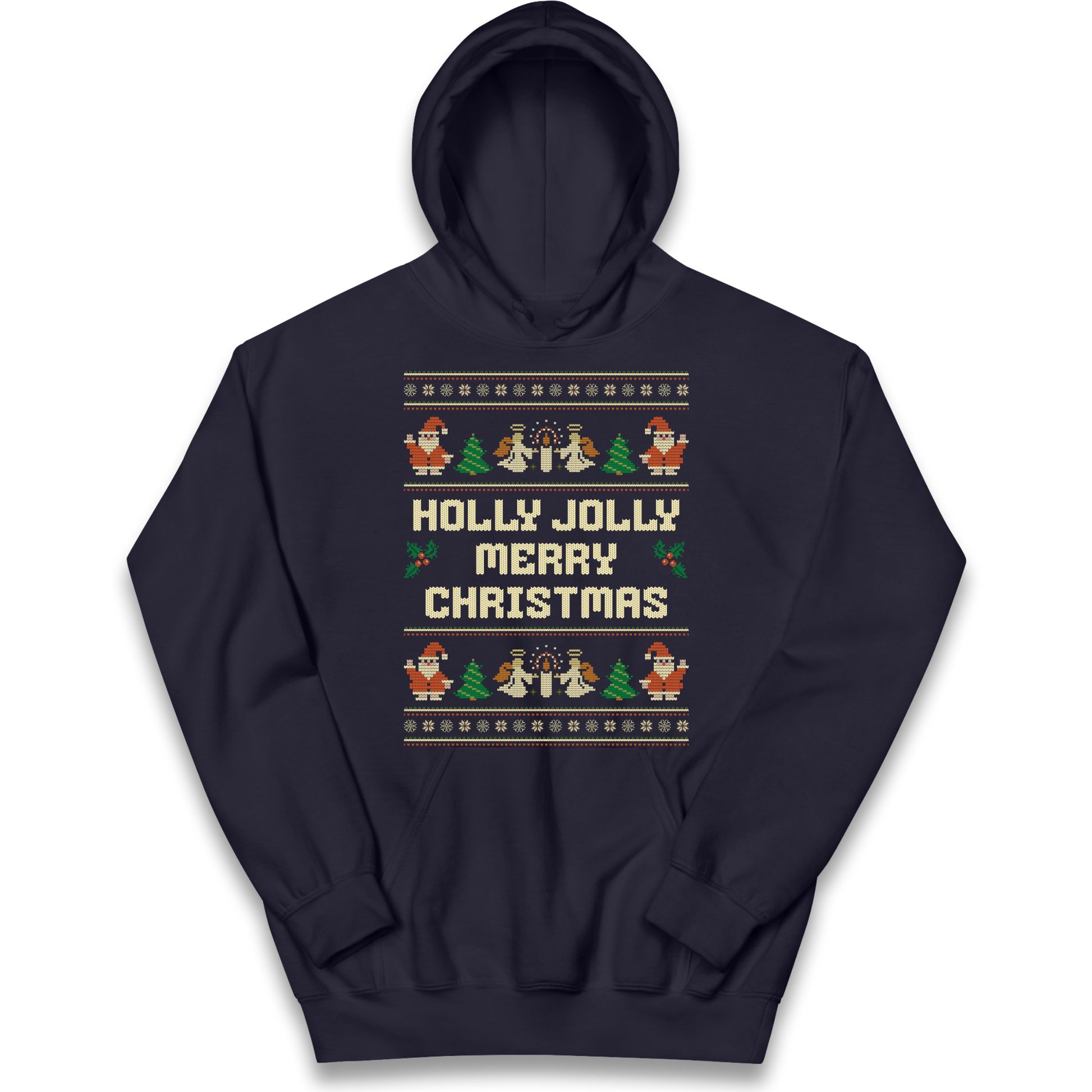 Holly Jolly Merry Christmas kids hoodie