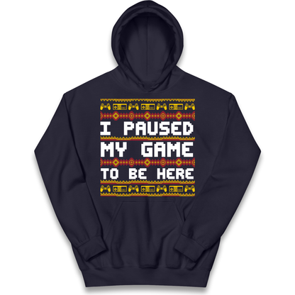 Paused My Game Kids Hoodie