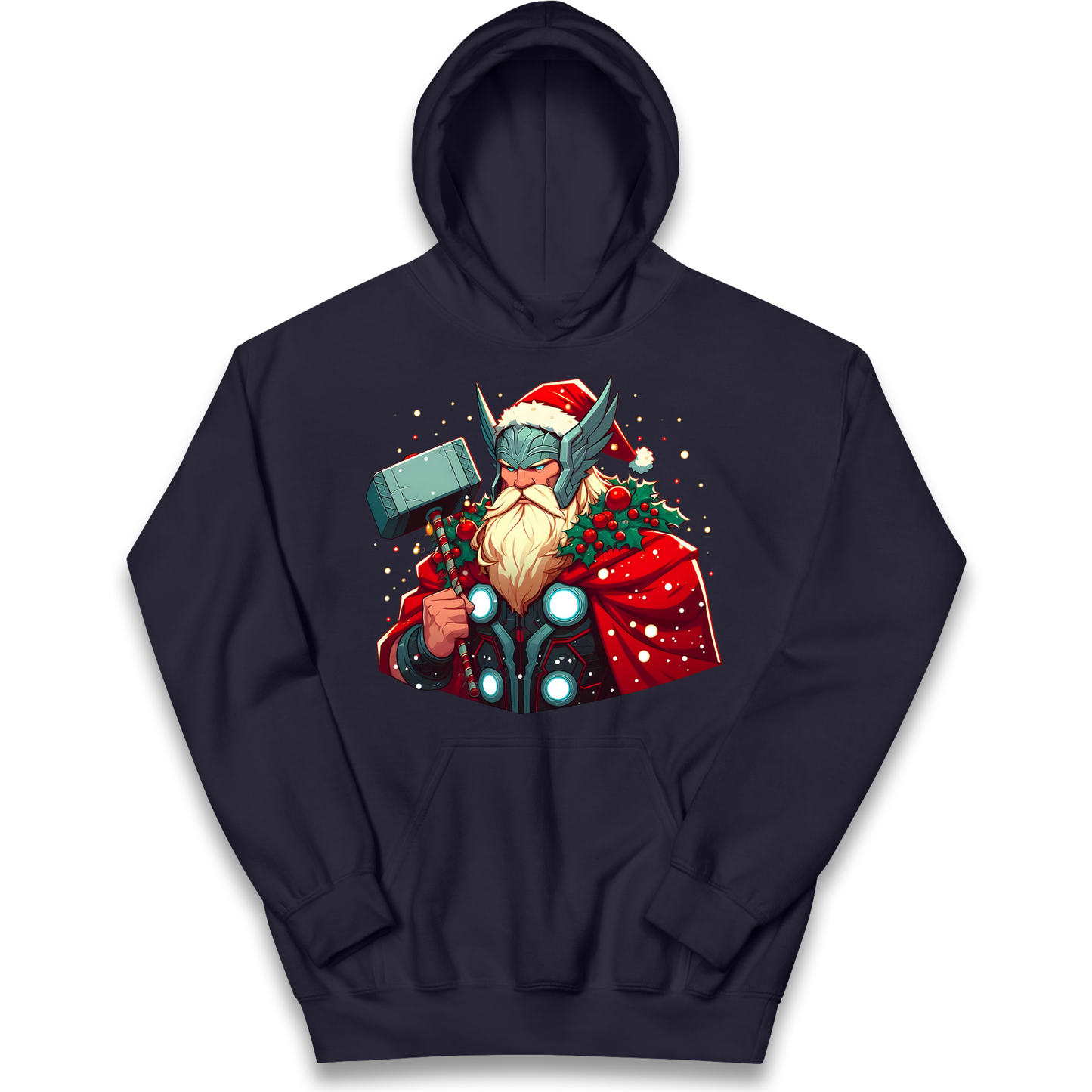 Viking Thor Santa kids hoodie