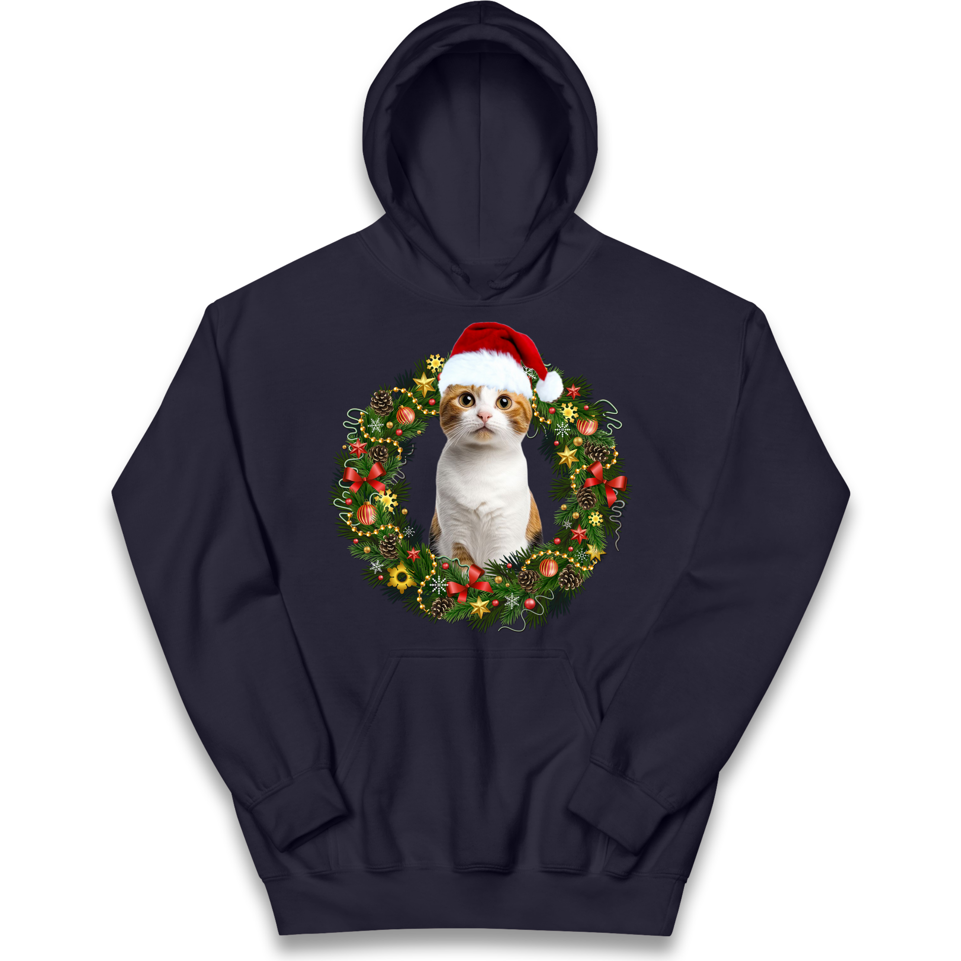 Cat Christmas kids hoodie