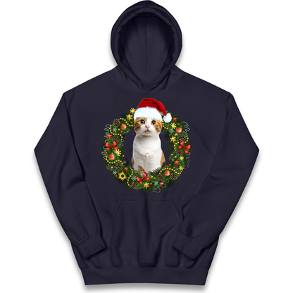 Cat Christmas kids hoodie