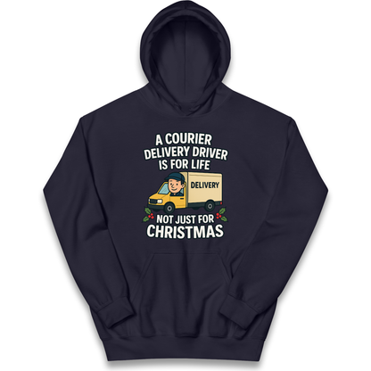 Courier Delivery Driver Christmas Kids Hoodie