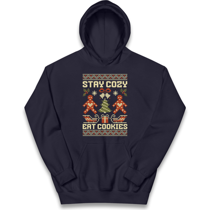 Stay Cozy Eat Cookies Christmas kids hoodie