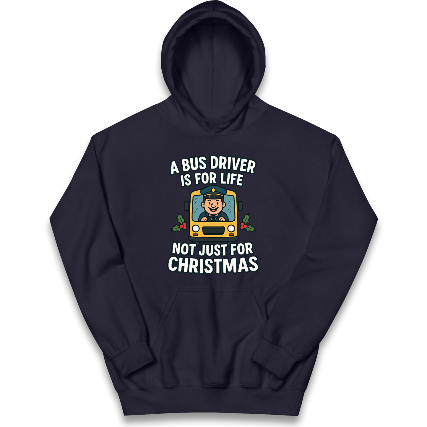 Bus Driver Christmas Kids Hoodie