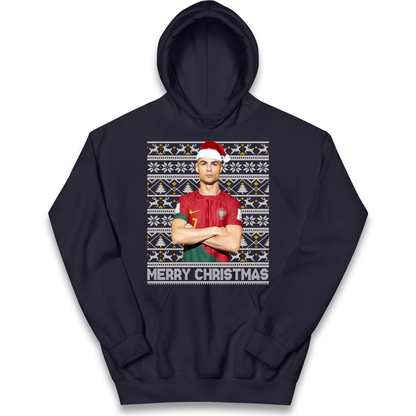 Merry Christmas Ronaldo kids hoodie