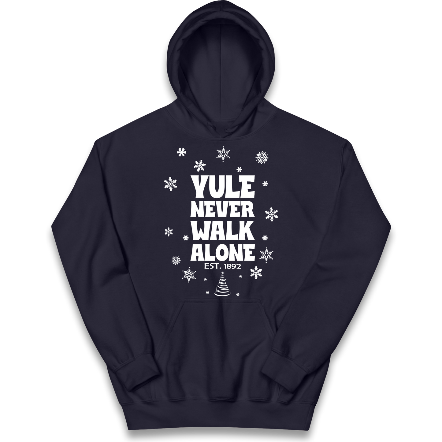 Yule Never Walk Alone Liverpool Christmas kids hoodie