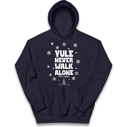 Yule Never Walk Alone Liverpool Christmas kids hoodie