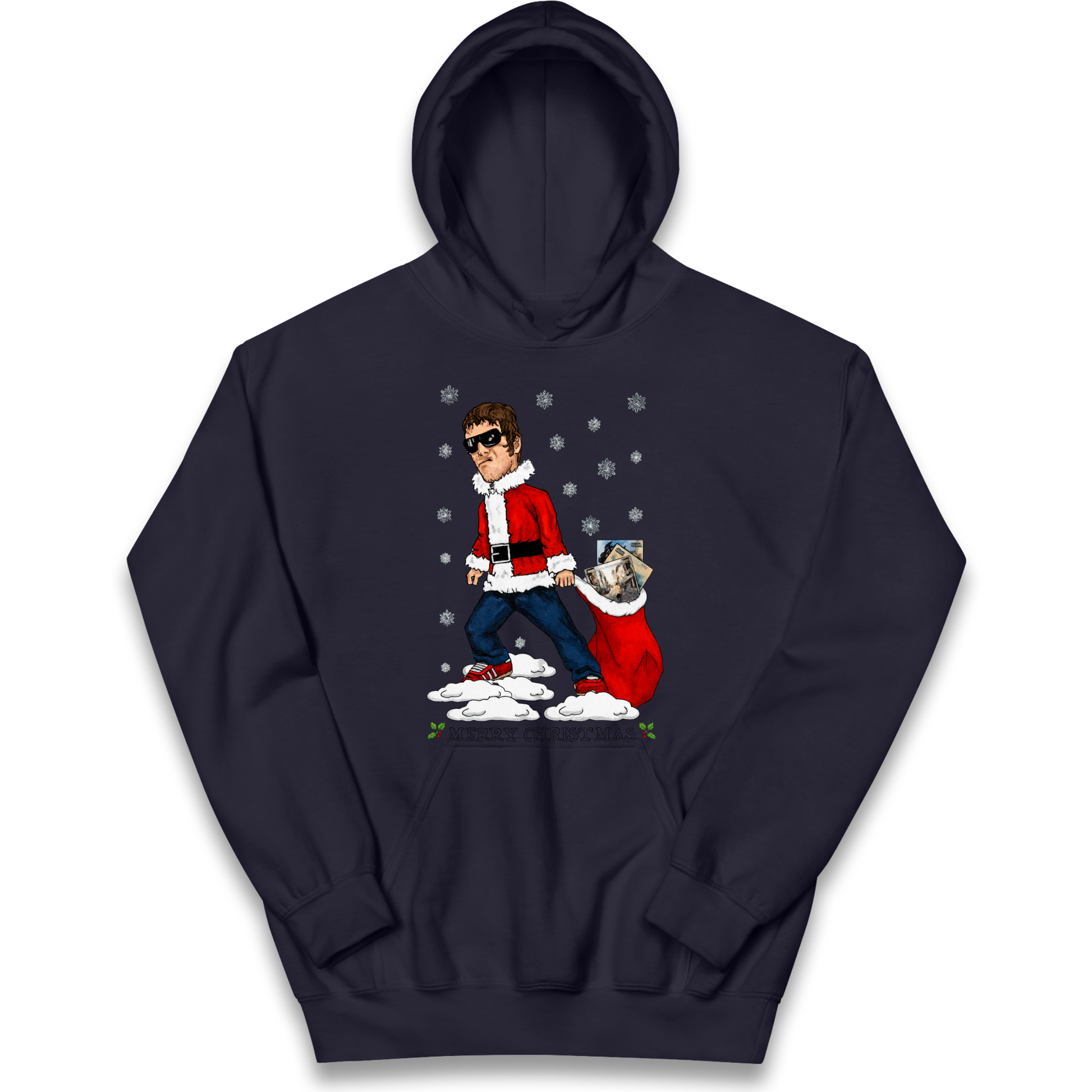 Liam Gallagher Christmas Santa kids hoodie