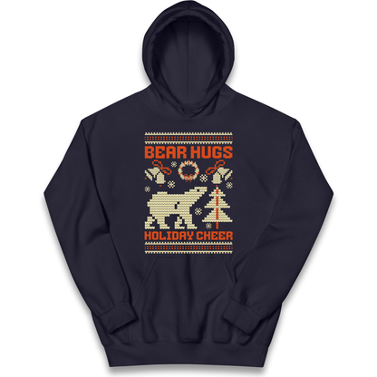 Bear Hugs Holiday Cheer kids hoodie