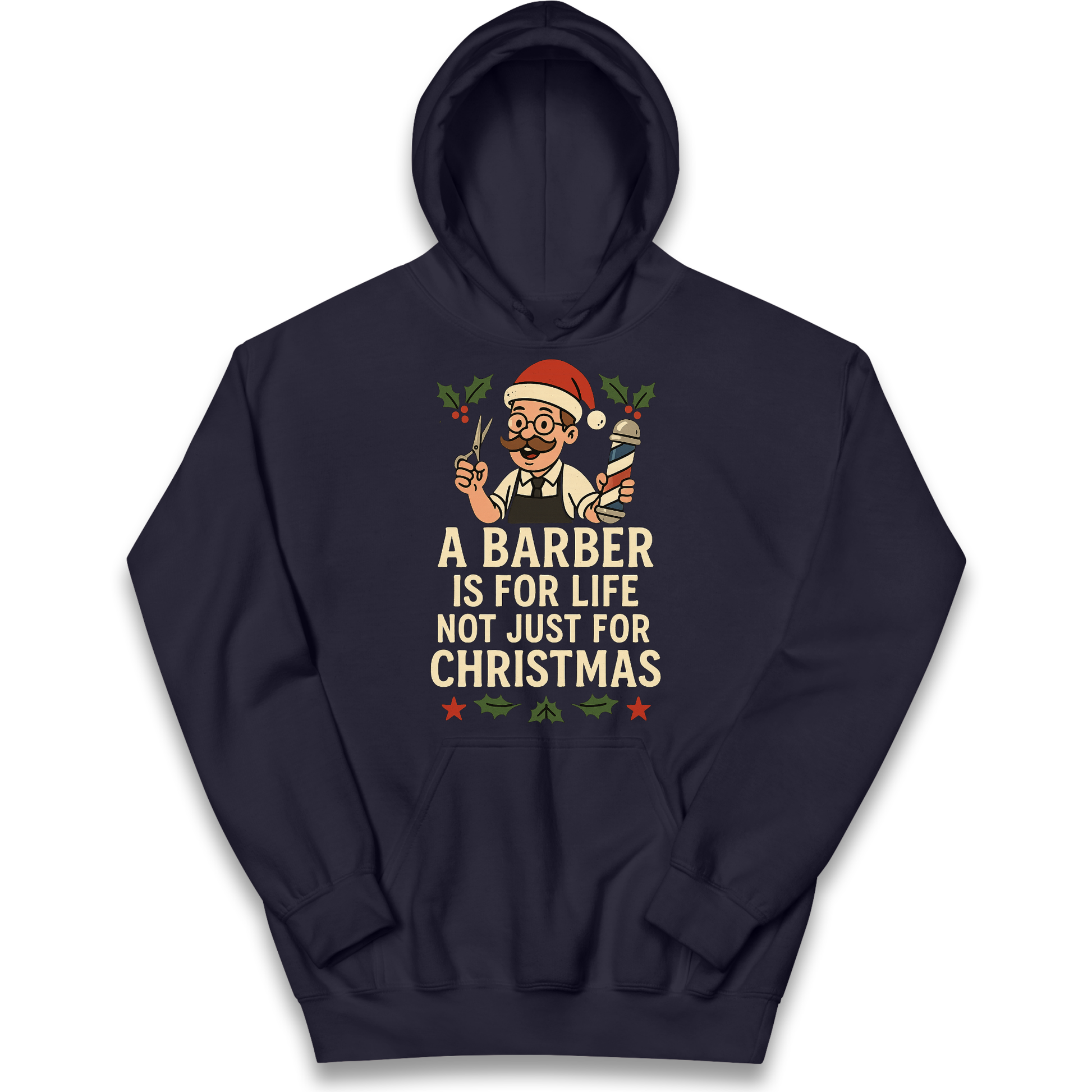 Barber Christmas Kids Hoodie