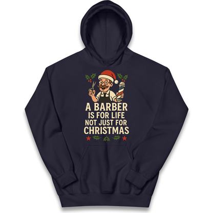 Barber Christmas Kids Hoodie