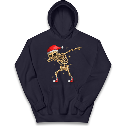 Santa Skellington Dabbing Christmas kids hoodie