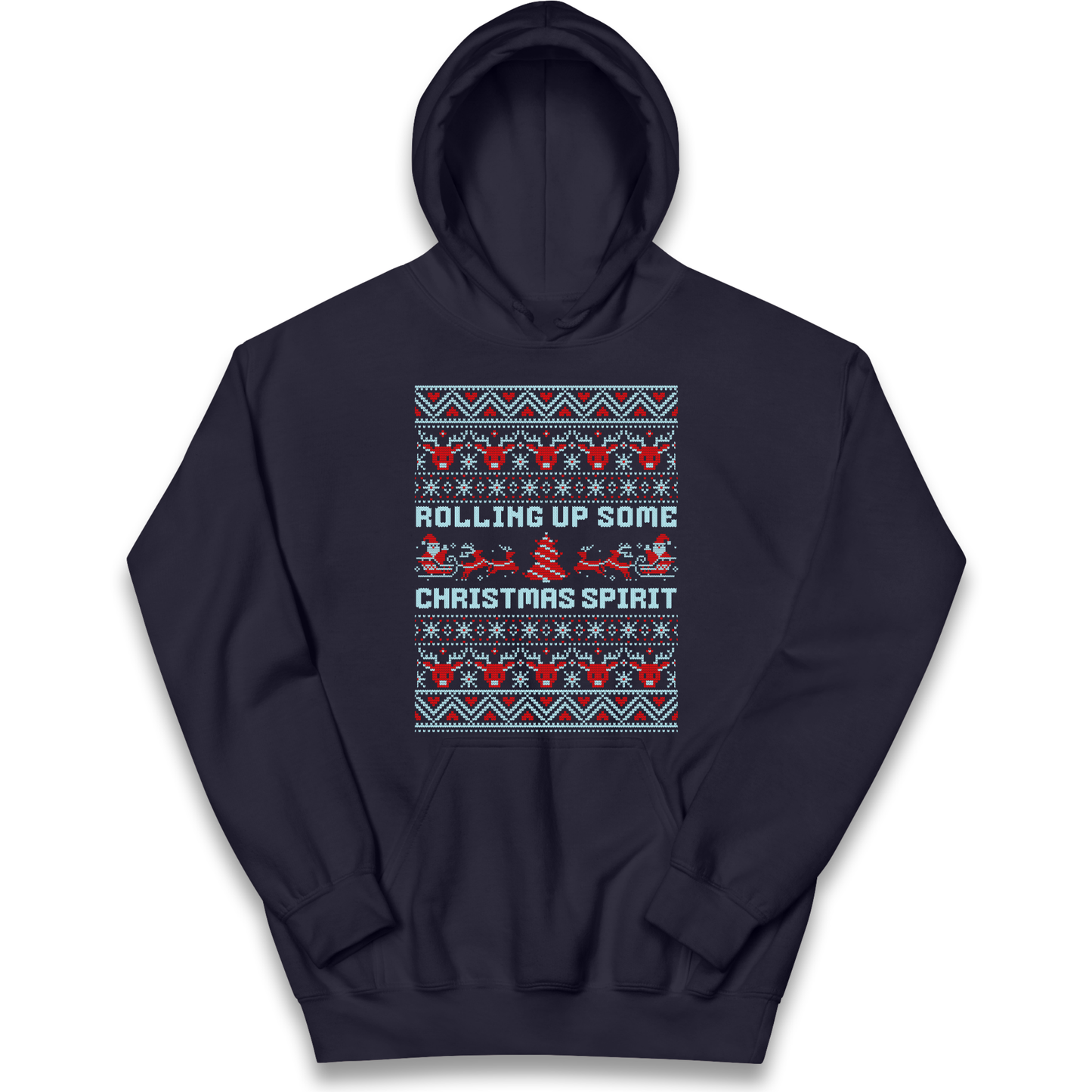 Rolling up Some Christmas Spirit kids hoodie