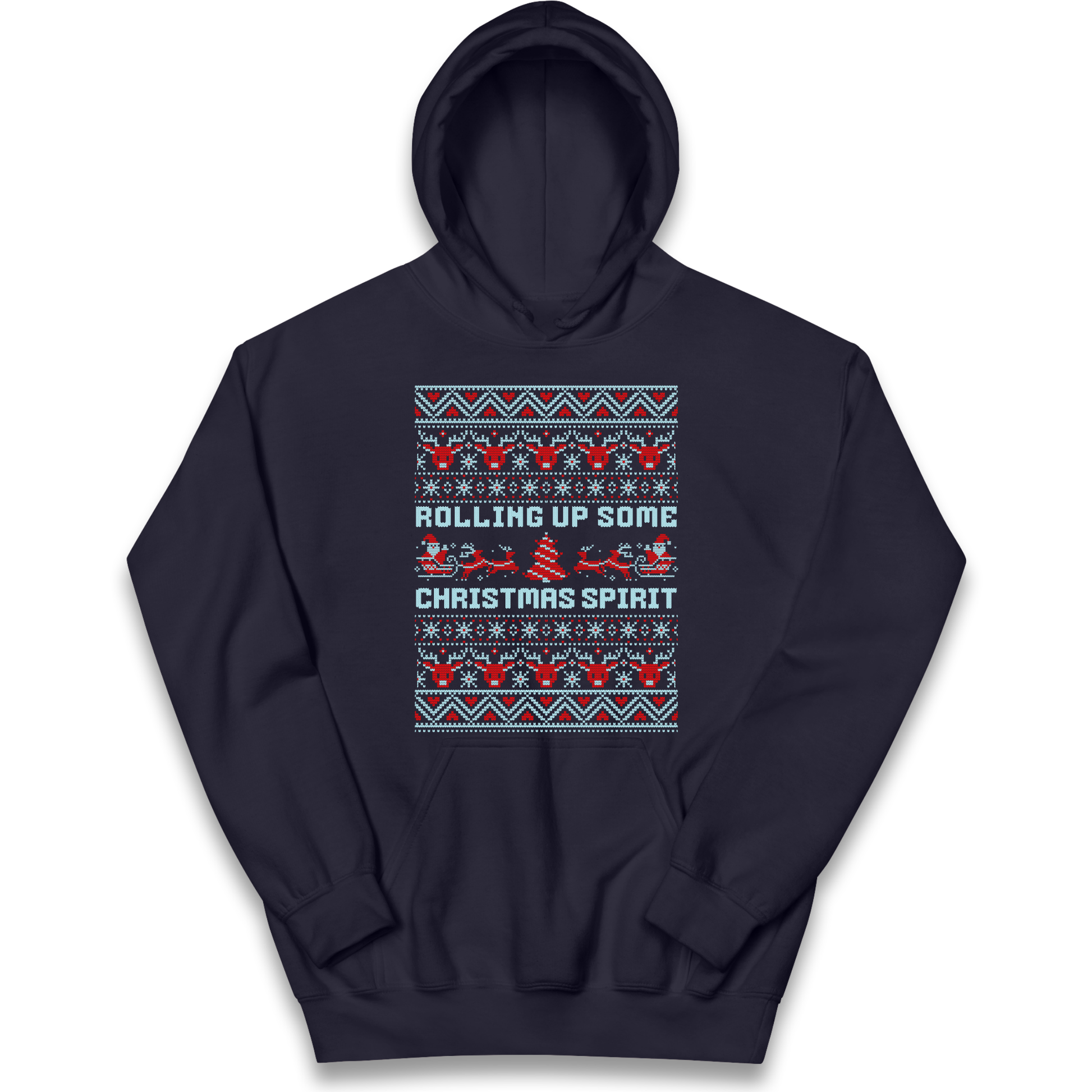 Rolling up Some Christmas Spirit kids hoodie