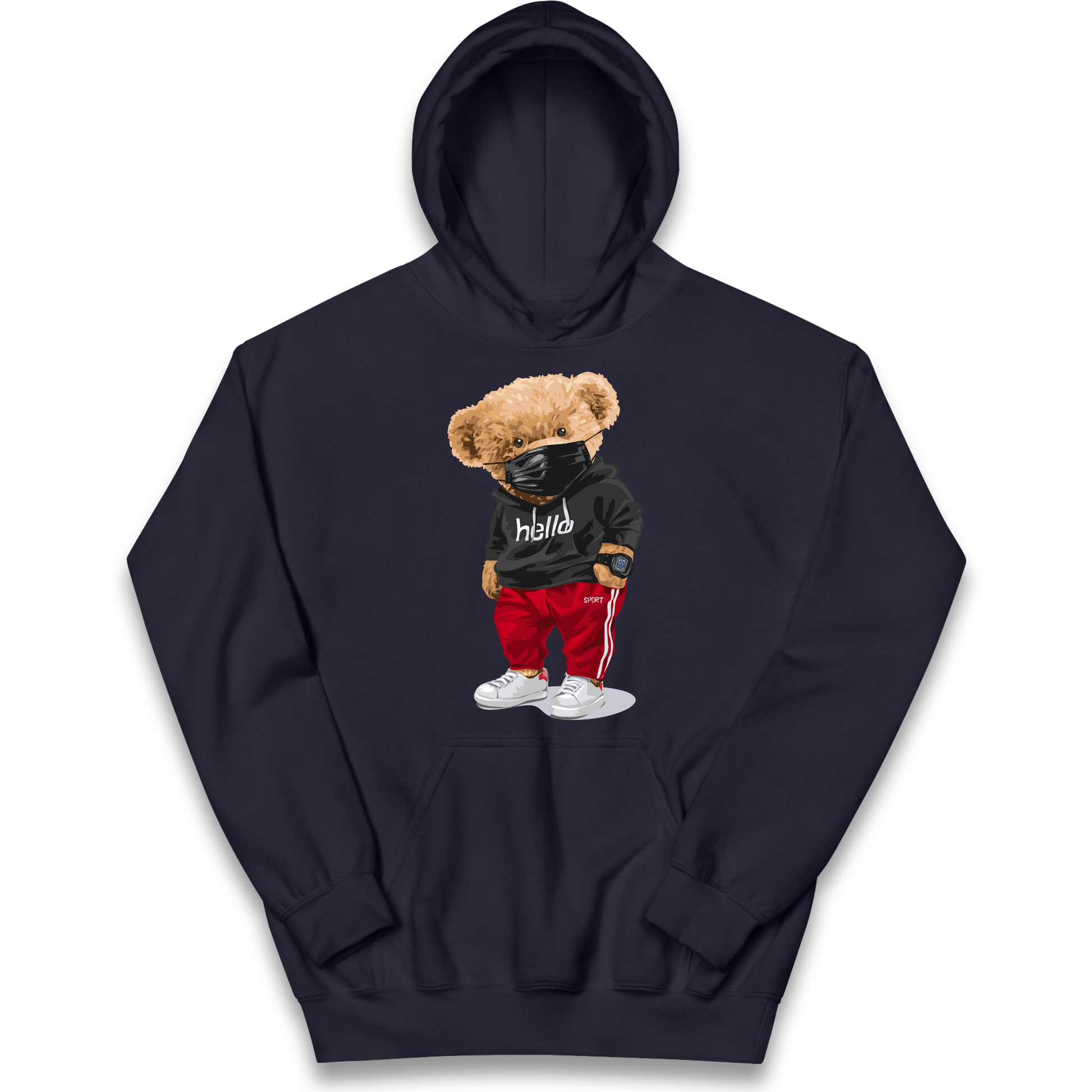 Teddy Bear Hello Streetwear kids hoodie