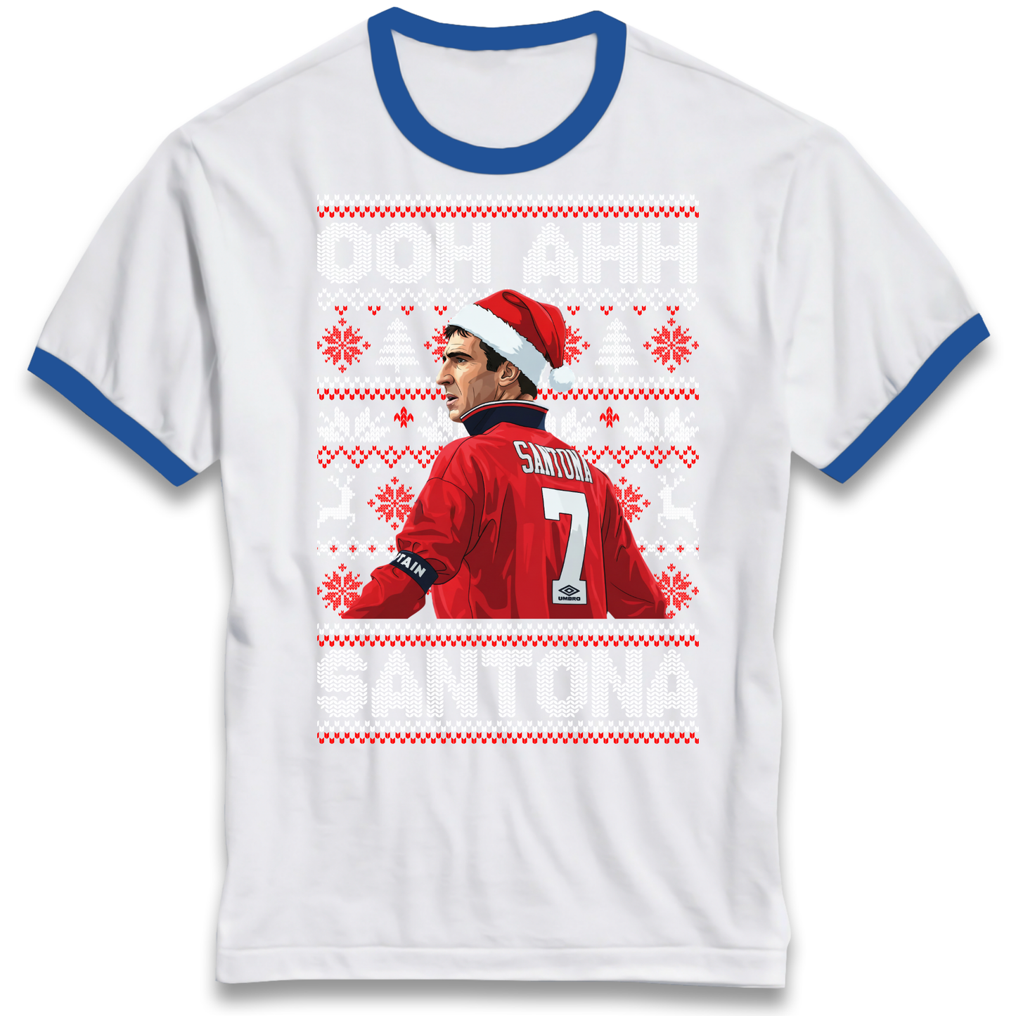M'nchester United Christmas Ringer T Shirt