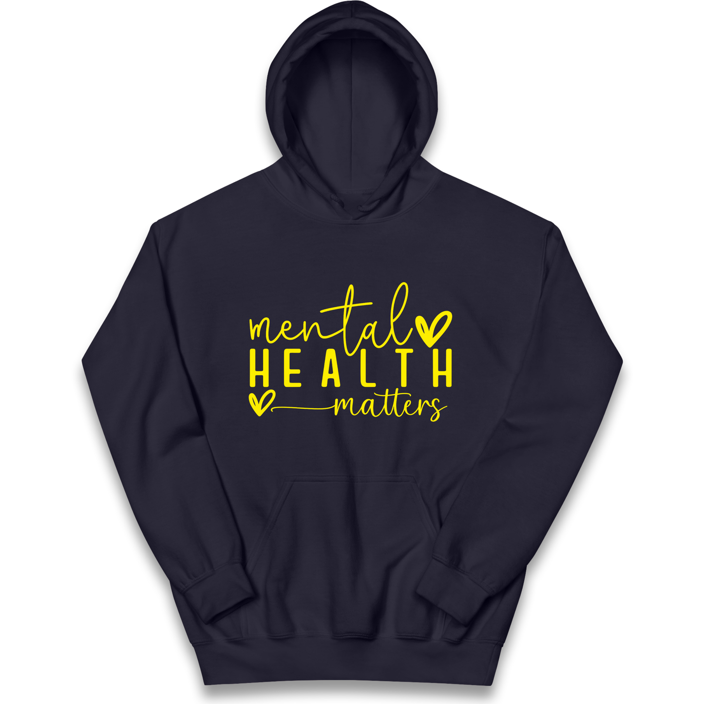 Yellow Mental Health kids hoodie