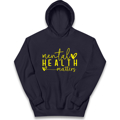 Yellow Mental Health kids hoodie