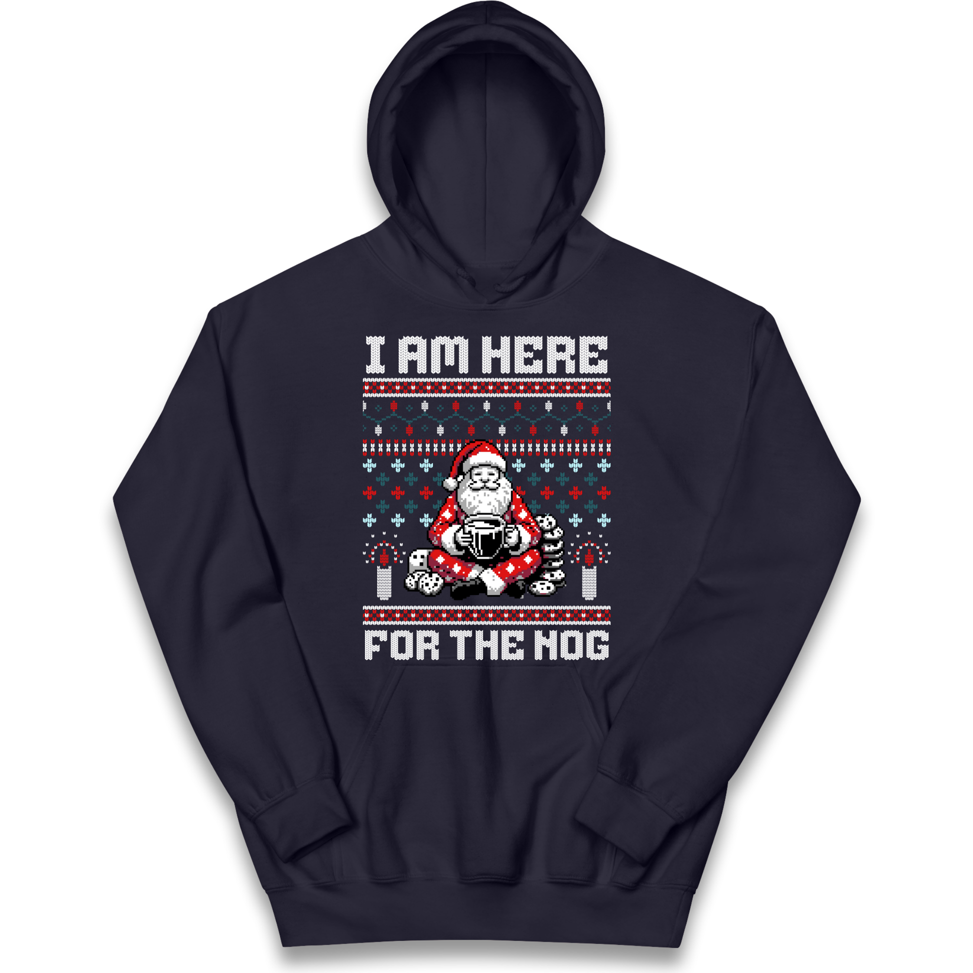 I am Here For The Nog Christmas kids hoodie