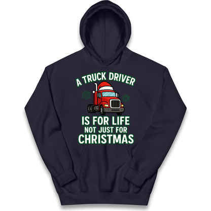 Truck Driver Christmas Kids Hoodie