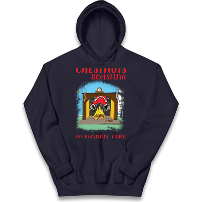 Chestnuts Roasting On An Open Fire Christmas kids hoodie