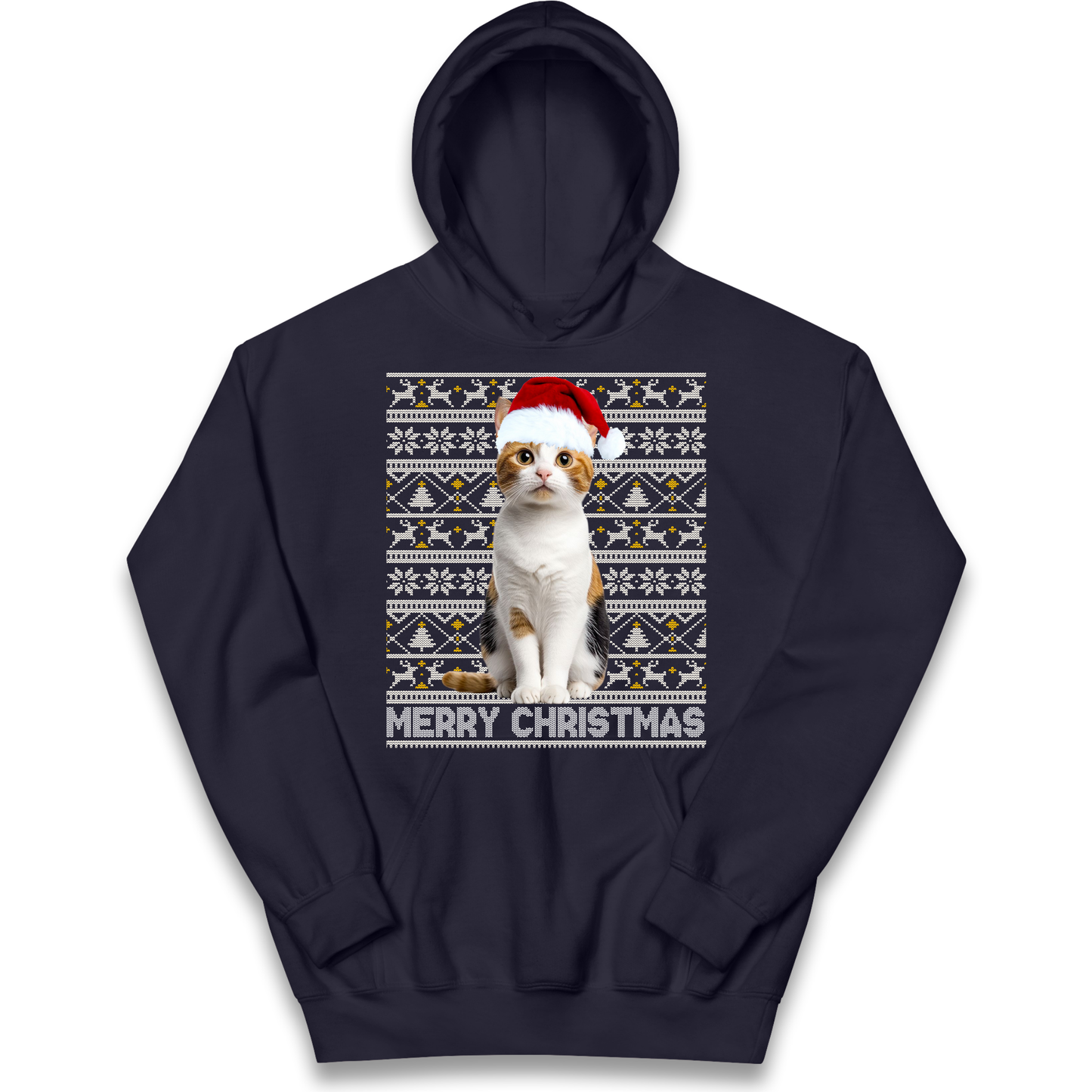 Merry Christmas Cat kids hoodie