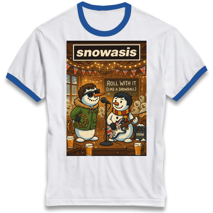 Snowasis Roll Christmas Ringer T Shirt