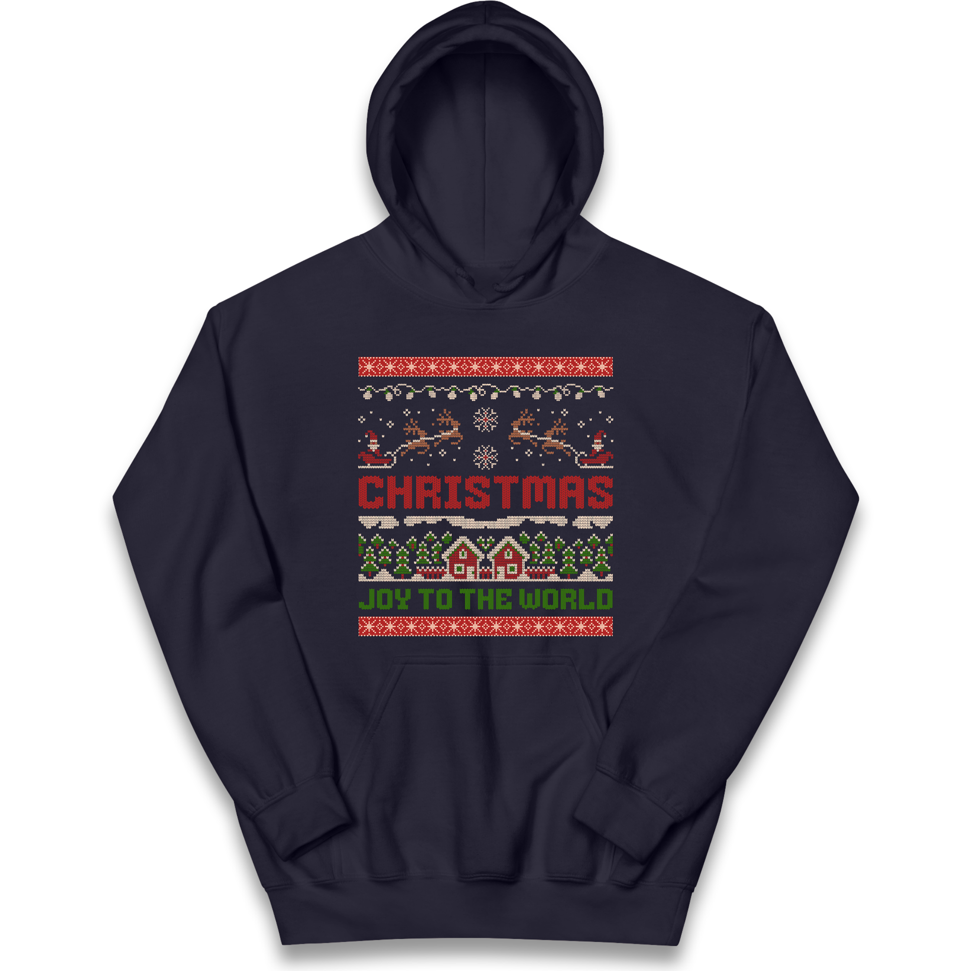 Christmas Joy to the World Christmas kids hoodie