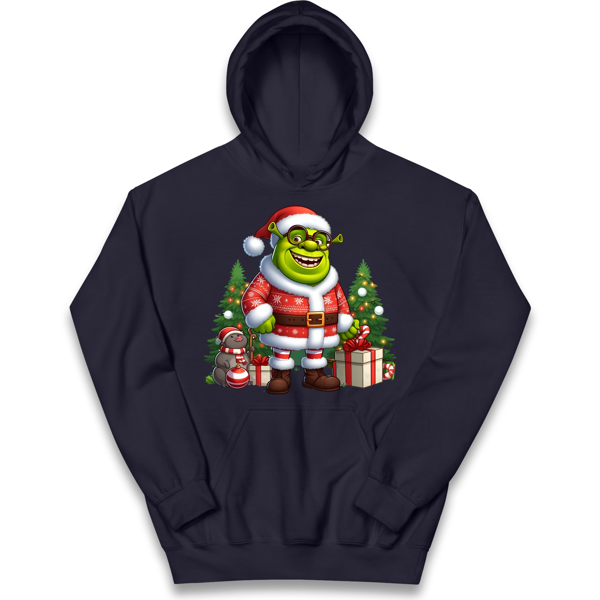 Shrek Santa Claus Presents kids hoodie