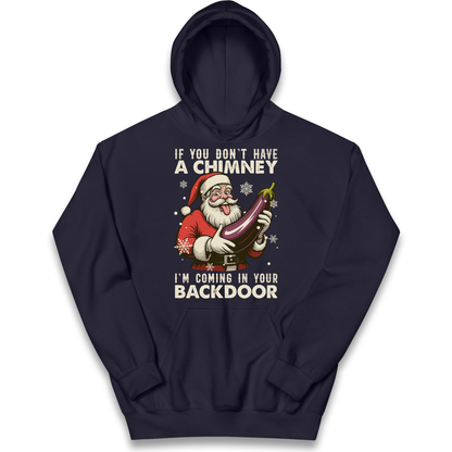 Santa Back Door Kids Hoodie