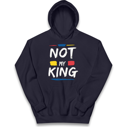 Not My King Slogan kids hoodie