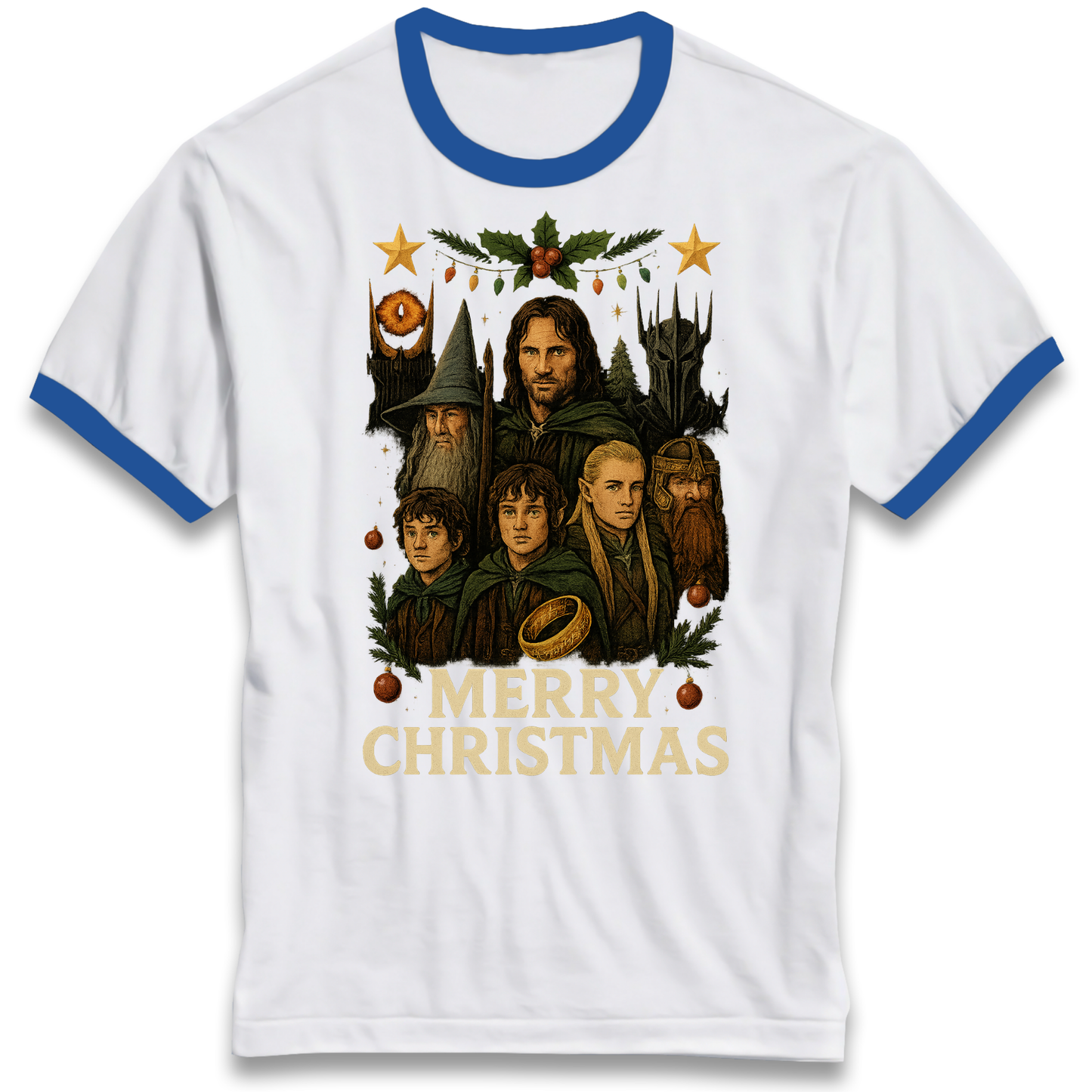 Lord of The Rings Christmas Ringer T Shirt